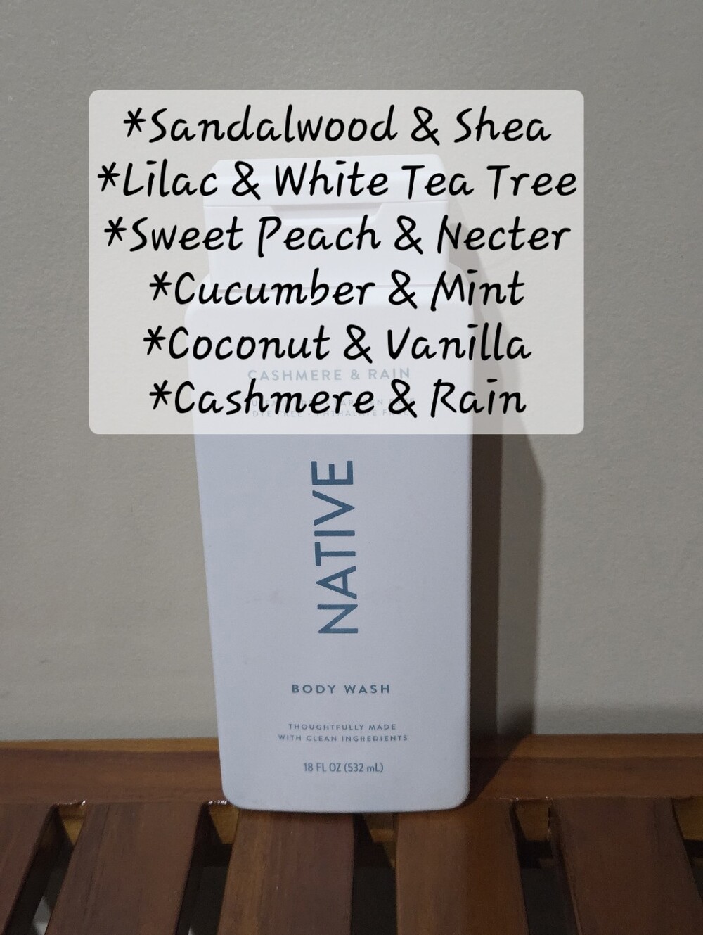 Native 18 fl oz Moisturizing, Hydrating, Body Wash NEW